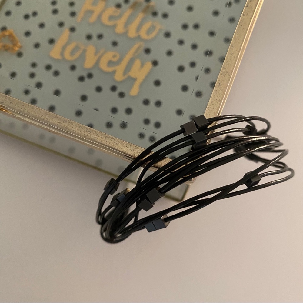 Faux Leather Strand Bracelet